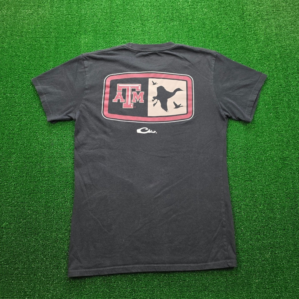 Drake Waterfowl System Texas A&M Aggies Tshirt Mens Medium Black Graphic Tee